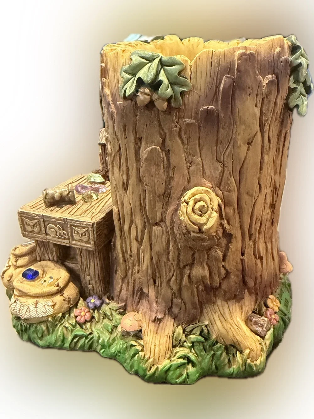 Vintage Disney Snow White & the Seven Dwarves Doc Pencil Holder And Clock